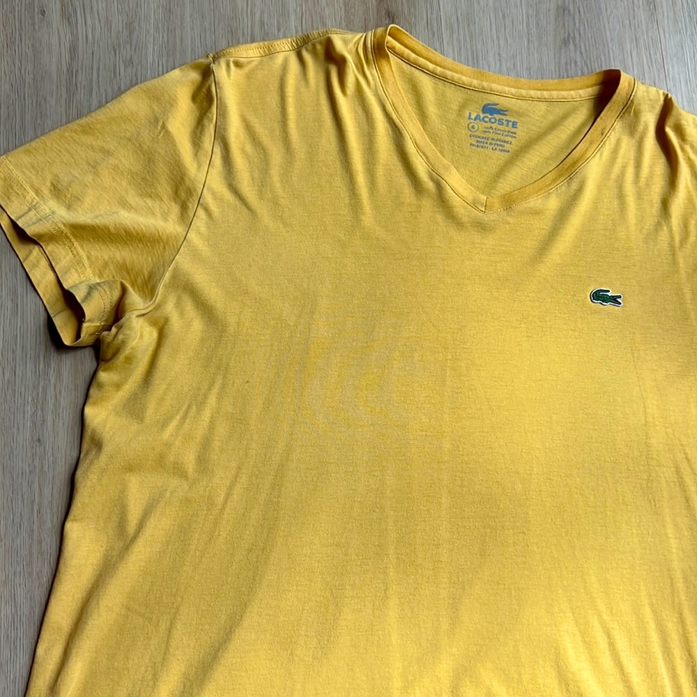 Lacoste V-neck tee, Pima cotton